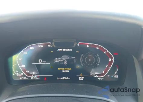 2021 BMW M850I xDrive z USA, uszkodzony, nr VIN WBAFY4C08MLF65557